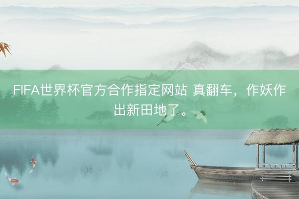 FIFA世界杯官方合作指定网站 真翻车，作妖作出新田地了。