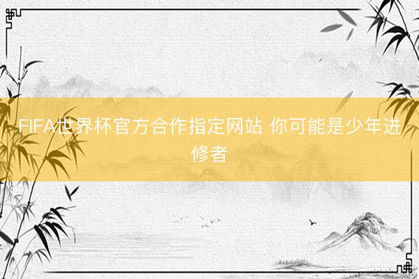FIFA世界杯官方合作指定网站 你可能是少年进修者