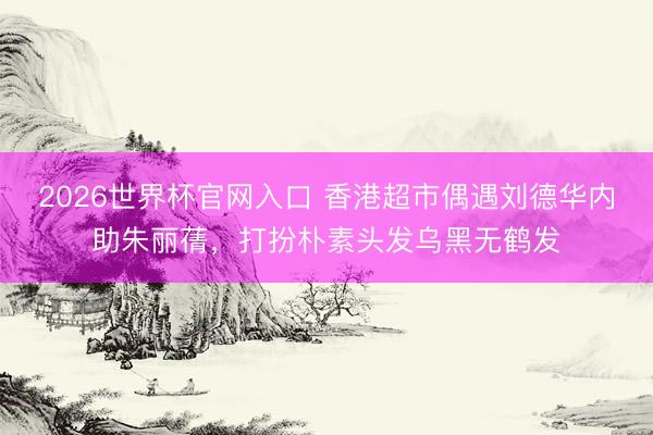 2026世界杯官网入口 香港超市偶遇刘德华内助朱丽蒨，打扮朴素头发乌黑无鹤发